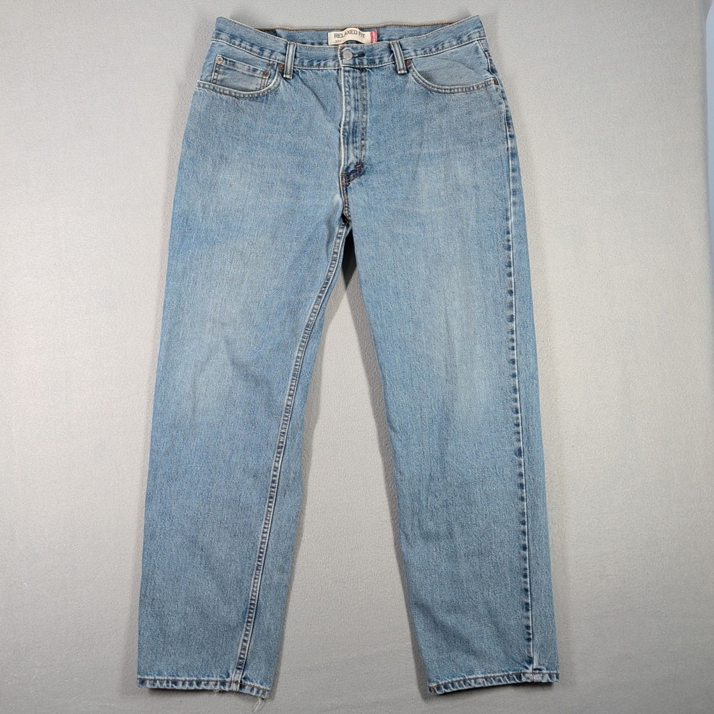 Levi's 550 Mens Jeans 36x32 Relaxed Fit Light Wash Denim Cotton